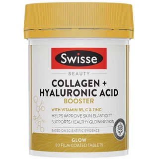 Swisse Collagen+Hyaluronic Acid 80 เม็ด คืนความเปล่งปลั่ง ชุ่มชื้นและมีออร่าขาวใส EXP06/2027