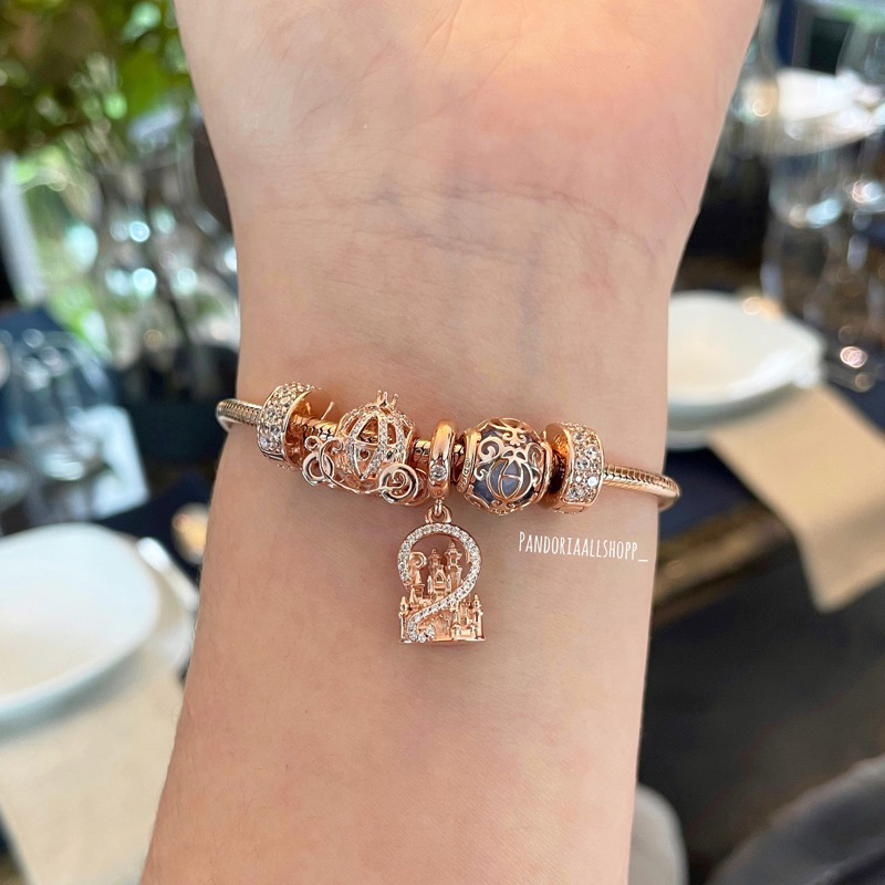 (ของแท้100%)Pandora rose disney charm รถฟักทอง cinderella - รูปที่ 5