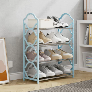 Timeless_home ชั้นวางรองเท้าพลาสติก สแตนเลสคุณภาพ 4-5 ชั้น มี 4 สี รับน้ำหนักได้ดี แข็งแรงทนทาน A335