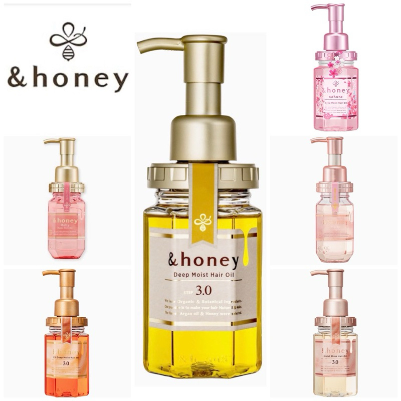 [ซื้อในไลฟ์ลด 50% ]& HONEY Hair Oilออยล์ใส่ผมออแกนิก คุณภาพพรีเมียม ติดอันดับเซรั่มผมขายดีจากCosme ของแท้จากญี่ปุ่น