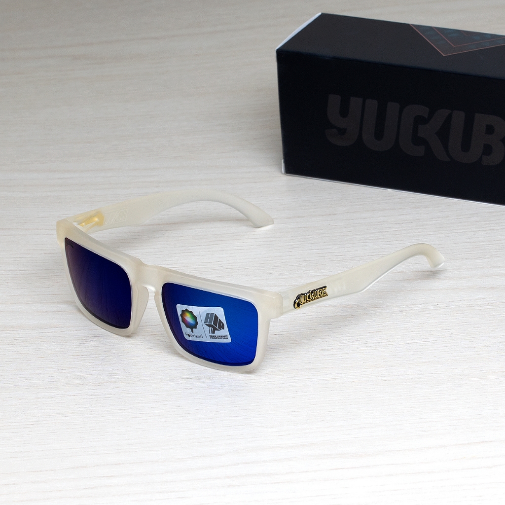 แว่นกันแดด Yuckube รุ่น  Lazor 2015 : ใสขุ่น / เลนส์ปรอทฟ้าโพลาไรซ์