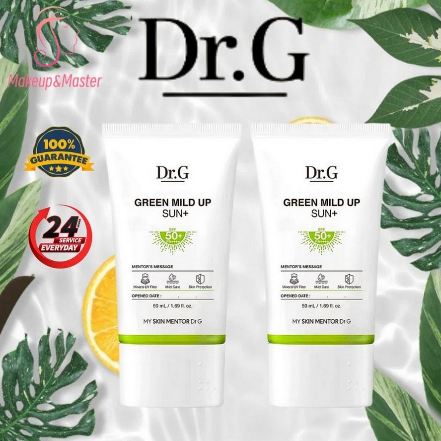 [DR.G ] Green Mild Up Sun + Sunscreen 50 ml SPF50 + PA + + + Inorganic skintific Suncream ผลิตภัณฑ ์ ดูแลผิวเกาหลี