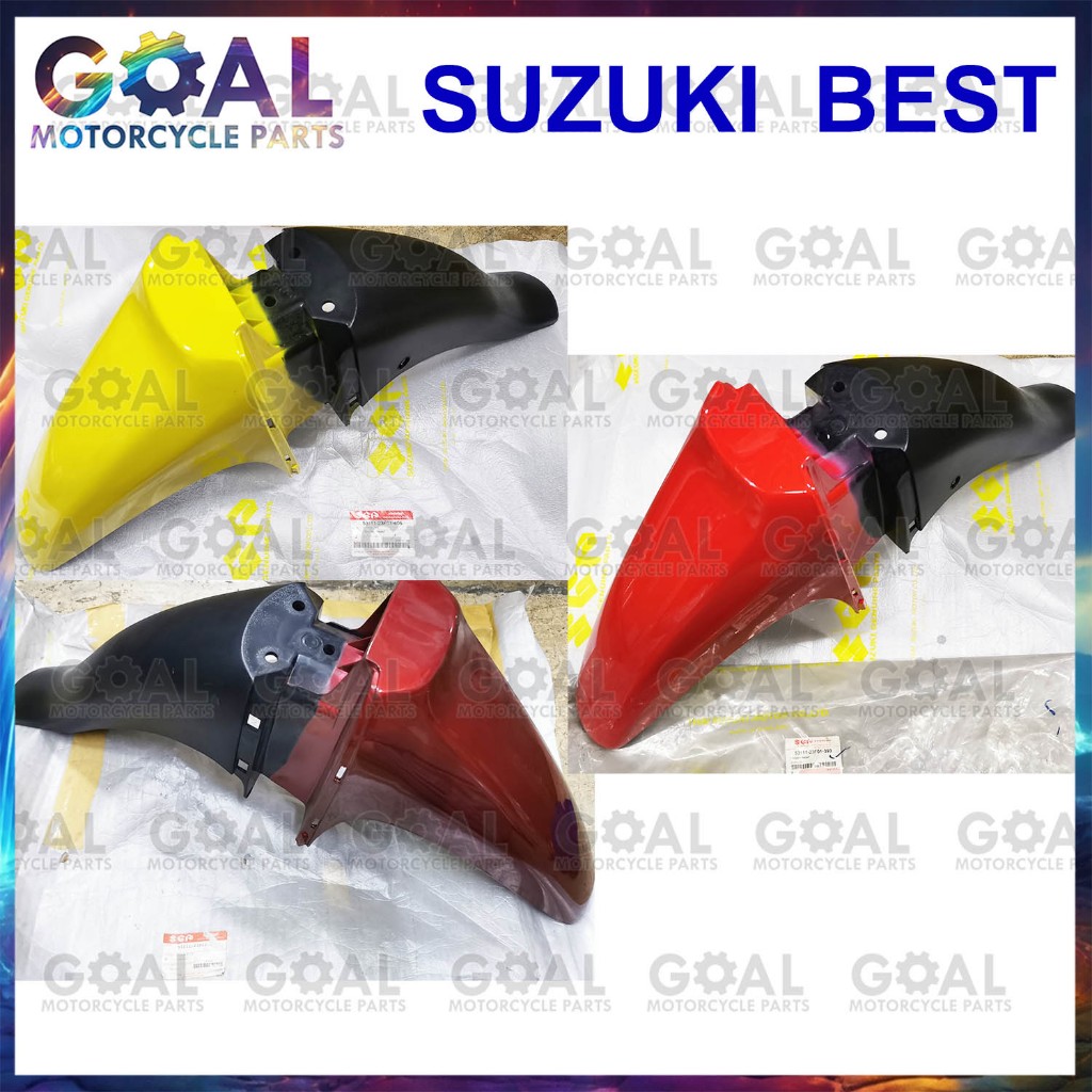 บังโคลนหน้า BEST แท้ศูนย์ Suzuki 53111-23F01 FD110X บังโคลน ชุดสี ดูรูป เทียบสีก่อน แดงเลือดหมู แดงส