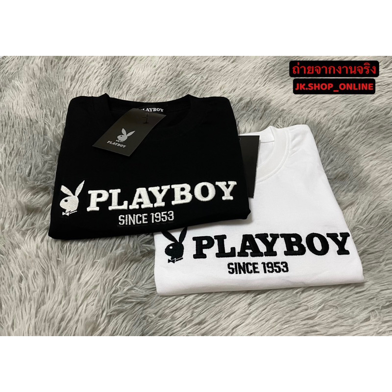 📌สุดปัง📌เสื้อยืด PLAYBOY งานปักอกแน่น สกรีนแขนสวย มี 5 สี ใส่ได้ชายและหญิง S M L XL
