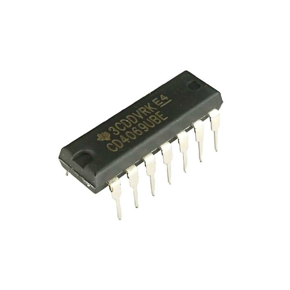 CD4069UBE CD4069 IC ไอซี CMOS hex inverter ยี่ห้อ Texas Instruments