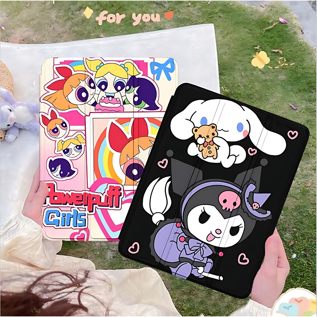 เคสไอแพด เคสหลังใส พร้อมช่องใส่ปากกา Air4 Air5 10.9 Gen7 gen8 gen9 ไอแพด10.2 Air3 pro10.5 Pro11 Air2 9.7เคสลายรูปการ์ตูน