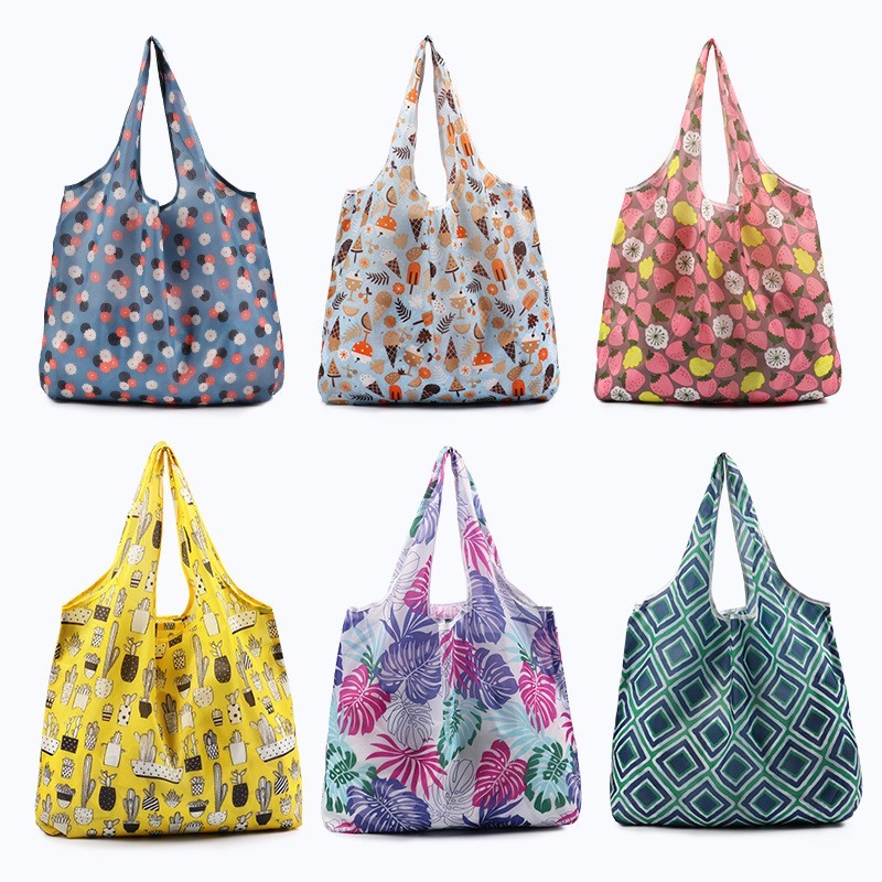 กระเป๋าช้อปปิ้ง ใบใหญ่ พับเก็บได้ Shopping bag ถุงผ้า รักษ์โลก ลดโลกร้อน