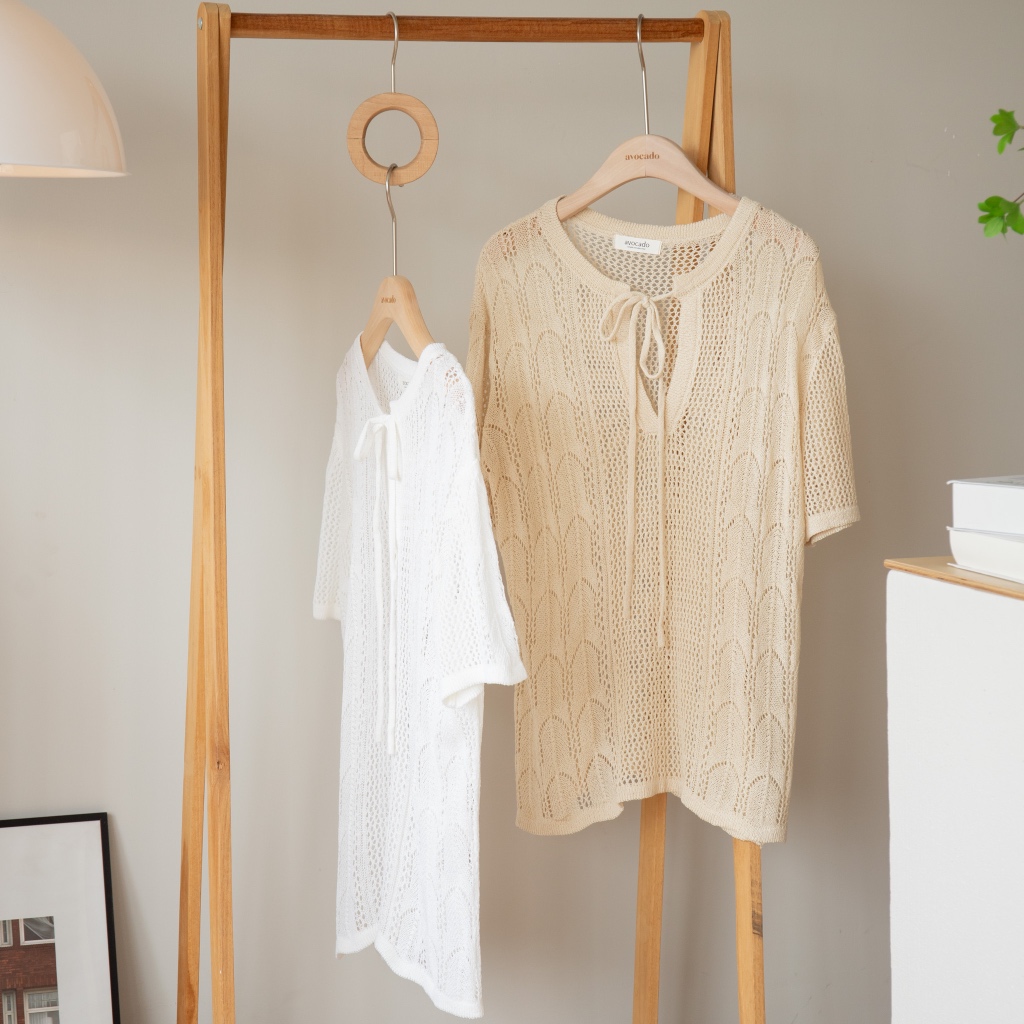 avo Olivia crochet tee   มาแล้วววเสื้อถักโครเชต์แบบ oversize สุดดๆ ใส่เกาะอกด้านในคือสวยเลยย คอมพลีท