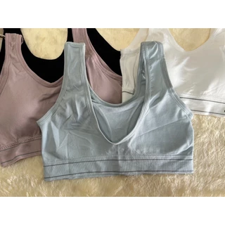 1276 สปอร์ตบราผ้าทอทรงเสื้อกล้าม (ฟรีไซส์ 32-36)