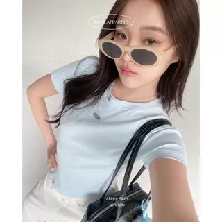 Riley.apparels - Tammy baby tee ปักอะไหล่เงิน 9104