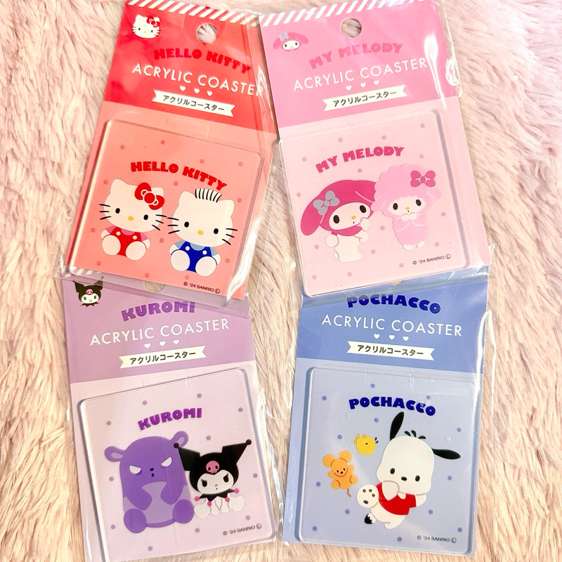 มาใหม่พร้อมส่ง🔥 เเผ่นอะคริลิคสีใส ลายซานริโอ้ใช้รองเเก้วน้ำได้ ลิขสิทธิ์เเท้จากญี่ปุ่น 🇯🇵