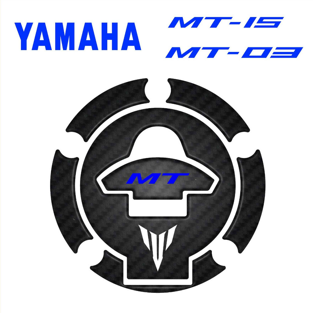กันรอยฝาถัง YAMAHA รุ่น MT15,03-น้ำเงิน-ขาว #กันรอยmt15 #ของแต่งmt15 #กันรอยฝาถังmt15 #mt15 #mt03