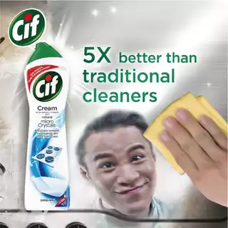 Cif Cleaning Cream ผลิตภัณฑ์ขจัดคราบฝั่งลึก กลิ่นเลม่อน และ ออริจินัล 660 ml Cif Cream ล้างครัว