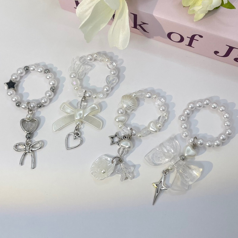 พร้อมส่งด่วน ♡ สายรัดเข็มขัด รุ่น white pearl 𓆡𓇼 สำหรับนักเรียน นักศึกษา