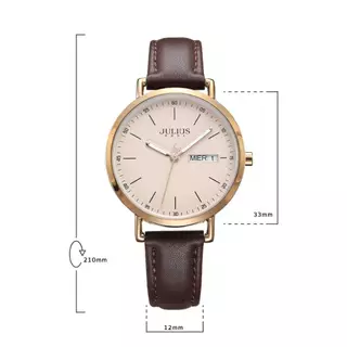 JULIUS นาฬิกาข้อมือผู้หญิง เรียบหรูคลาสสิก พร้อมช่องวัน-วันที่ Collection Classic Luxe รุ่น JA-1381