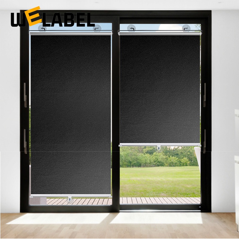 ม่านทึบแสง 100% ม่านม้วนกันแสง Roller Shades ม่านทึบแสง ม่านม้วน กันความร้อน ม่านบังแดดแบบสไลด์ยืดหดได้ พับผ้า