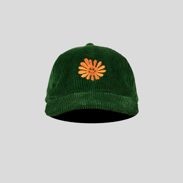 Smiley orange daisy cap