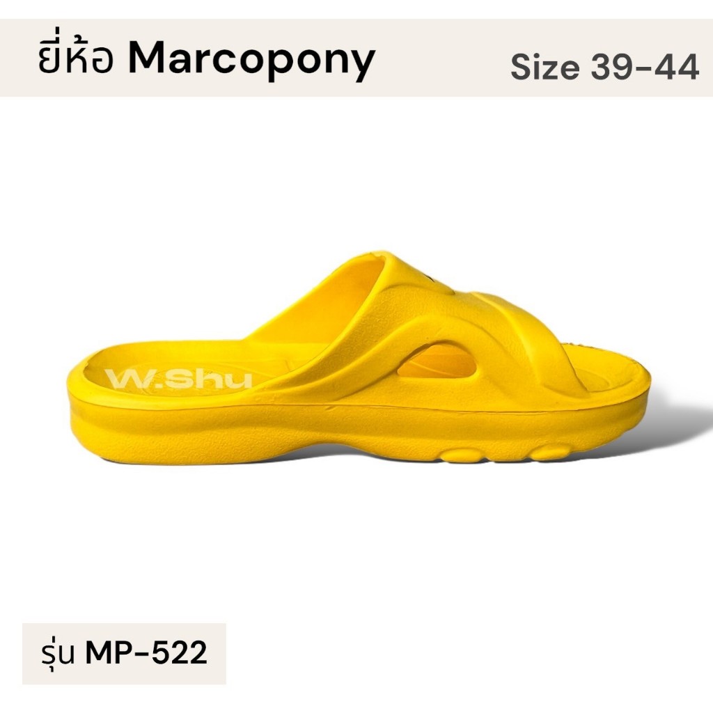 (ลูกค้าใหม่1บาท)Marcopony(มาร์โคโพนี่)รุ่น MP522 รองเท้าแตะลำลองทรงสวมทรงคลาสสิครุ่นขายดีสำหรับผู้ชายไซส์ 39-44 รองเท้าแ