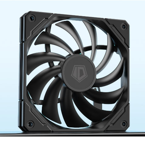 พัดลมเคส ID-Cooling TF-12015 Black & White 120mm. 4pin PWM 2,200RPM Slim แบบบาง