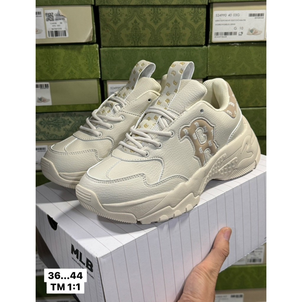 MLB B รองเท้าผ้าใบผูกเชือกพร้อมกล่อง(H)