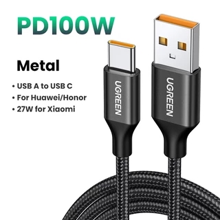 UGREEN US279 สายชาร์จไนล่อน USB USB-A to Type-C 100W 6A ชาร์จเร็ว SuperCharge Super Charge