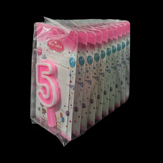 Number Candle เทียนตัวเลข สีพาสเทล 1 แพ็คบรรจุ 10 ชิ้น/เลข