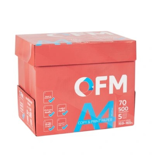 OFM กระดาษถ่ายเอกสาร A4 70 แกรม แพ็ค 5 รีม
