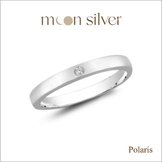 Moonsilver แหวนเงิน รุ่น Polaris แหวนเงินแท้925 ฝังเพชร CZ แ…