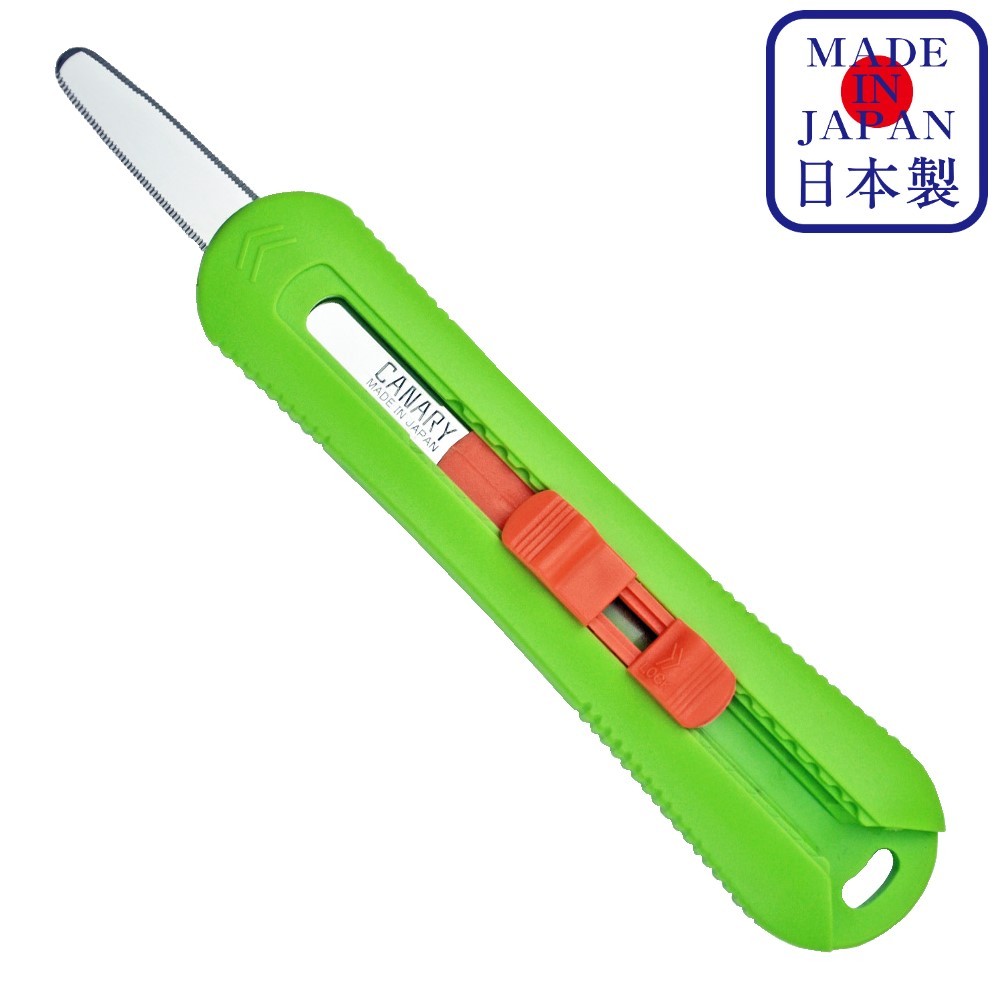 ADC-30 มีดตัดกล่องแบบใบมีดยาว ตัดเทป เทป PP หรือกระดาษแข็ง มีดที่ปลอดภัย CANARY Safety Box Cutter / Ichinen