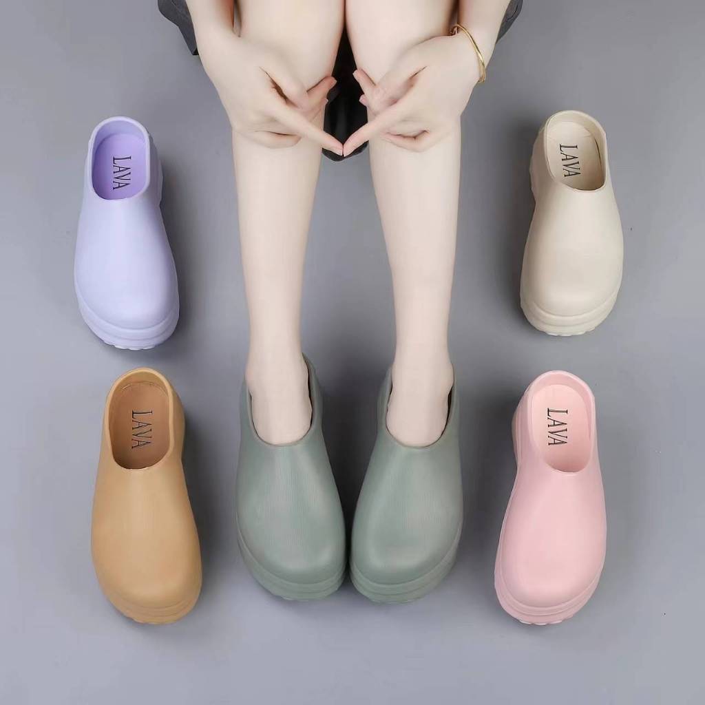 nice 2 feet u พร้อมส่งจากไทย NEW233 รองเท้าแตะหัวโตเปิดส้น พื้นสูง6cmพื้นนุ่มใส่สบาย รองเท้าแฟชั่นสำหรับผู้หญิง