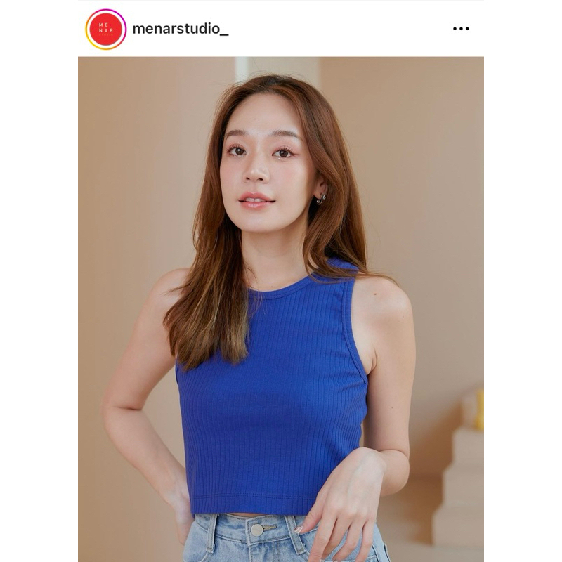 Menar Studio - เสื้อครอปแขนกุด