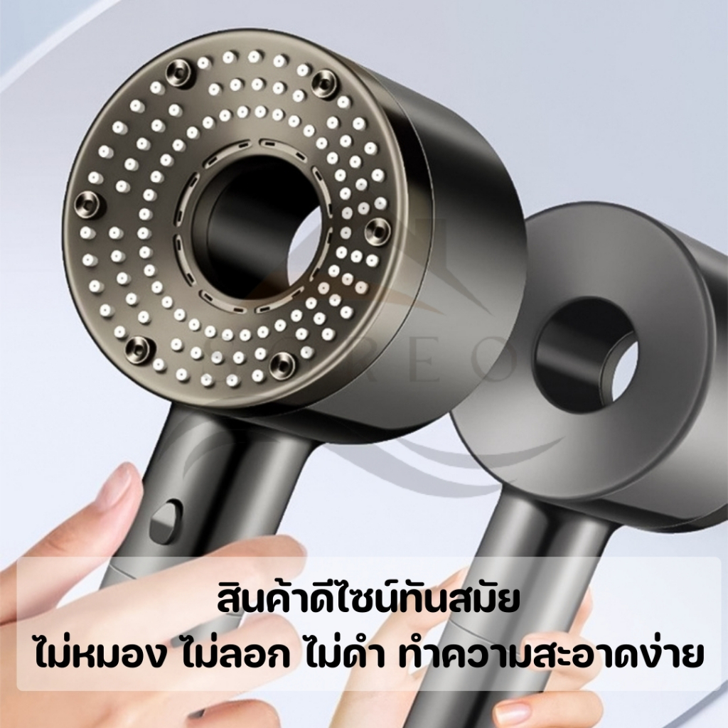ฝักบัวอาบน้ำ ฝักบัวแรงดันสูง มีไส้กรองสิ่งในตัว สามารถปรับระดับน้ำได้ 5 โหมด พร้อมจัดส่ง