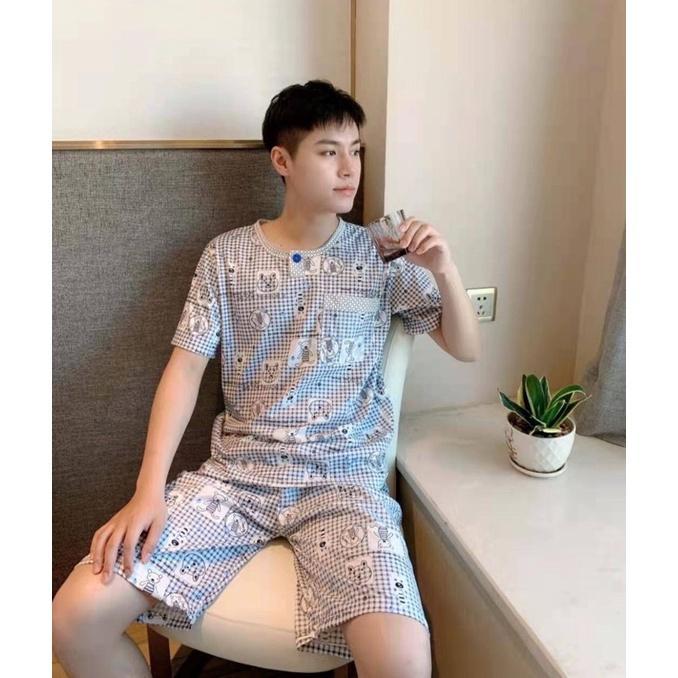 ชุดนอนแขนสั้น ผ้ายืดนิ่ม Big Size ใส่สบาย พร้อมส่ง (ดูขนาดสินค้าในรายละเอียดสินค้าก่อนสั่งซื้อนะคะ)