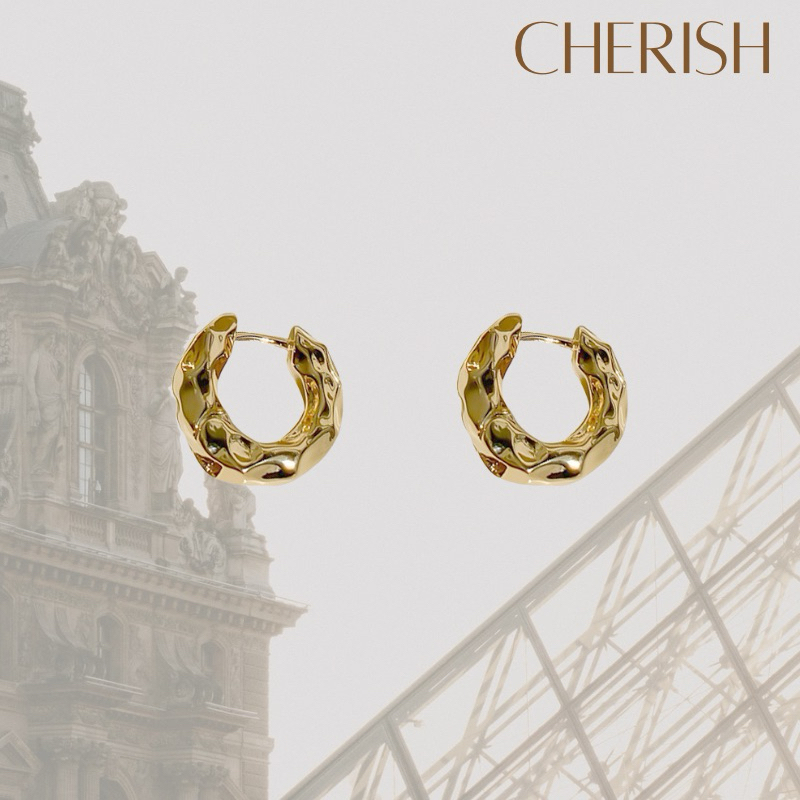 [CR70][CHERISHxMIHREH] ต่างหูห่วง งานจริงสวยมากๆ สไตล์มินิมอล