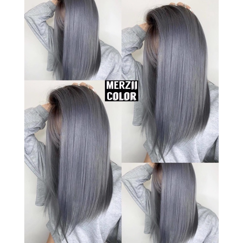 MERZii Color สีเทาอมน้ำเงิน Sapphire🪬🪬🪬(พื้นผมระดับ 10)