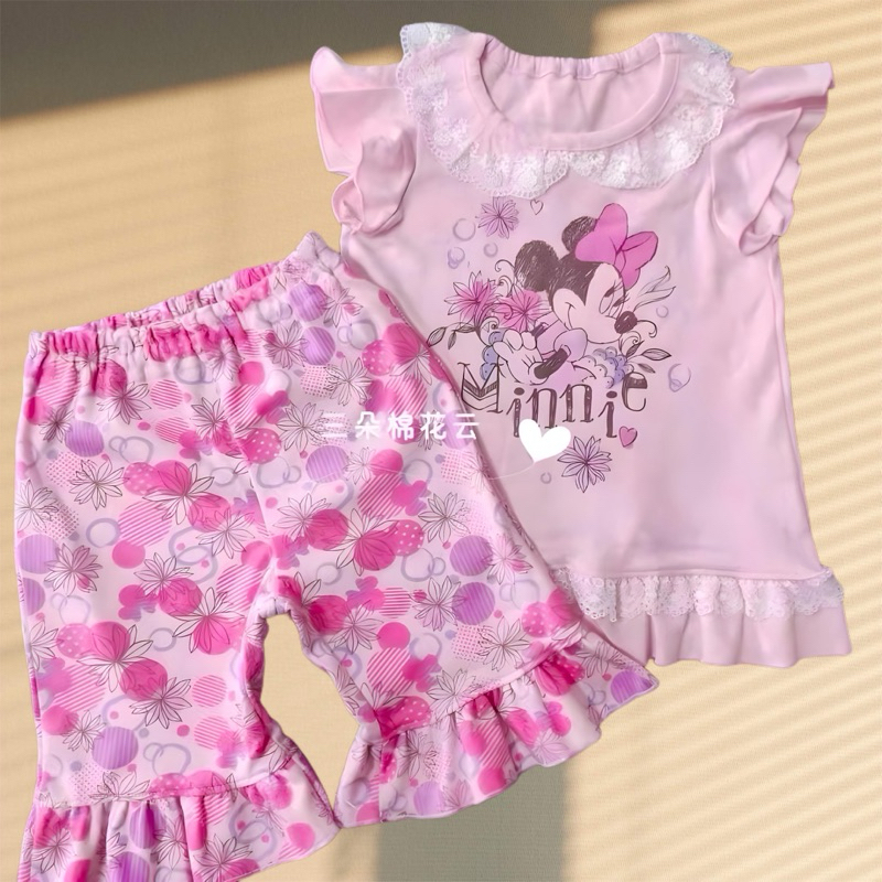 ชุดเซ็ทเด็ก เสื้อแต่งลูกไม้-กางเกง4ส่วน ผ้าเกรดพรีเมี่ยม เด้ง นิ่ม ลื่น สบาย ชุดเด็กผู้หญิง เสื้อผ้าเด็กผู้หญิง ชุดเด็ก
