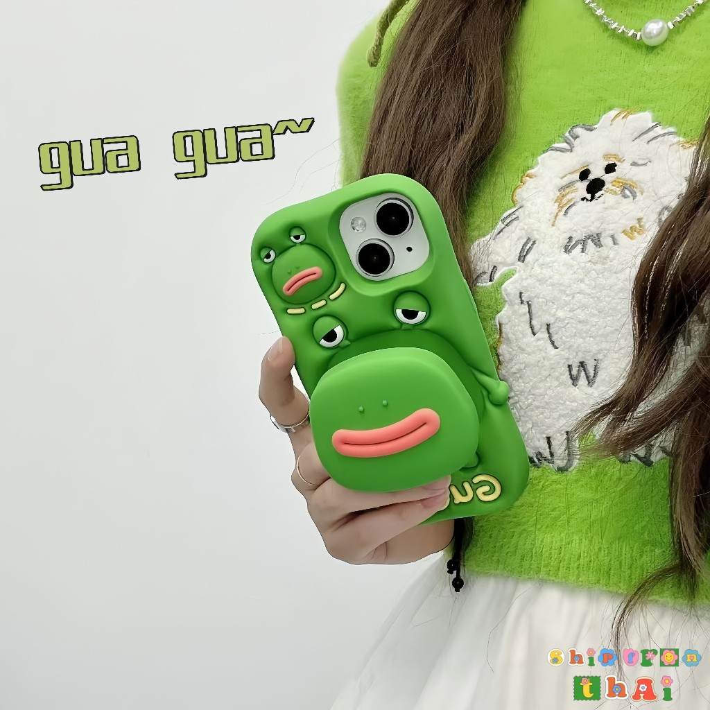 พร้อมส่งในไทย เคสไอโฟน 15 15Pro 15Promax ตลก กบ griptok soft เคสซีลกันน้ํา สําหรับ iPhone 14 13 12 Pro Max 11