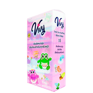 Vivy Tissue กระดาษทิชชู่เช็ดหน้าวีวี่ Good Day 170แผ่นคู่ : 2 แพ็ค (10 ห่อ)
