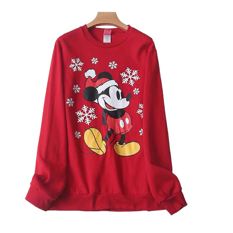 เสื้อกันหนาว มิคกี้ Mickey mouse สีแดง  งาน❣️DISNEY❣️ แท้💯% (TS147)