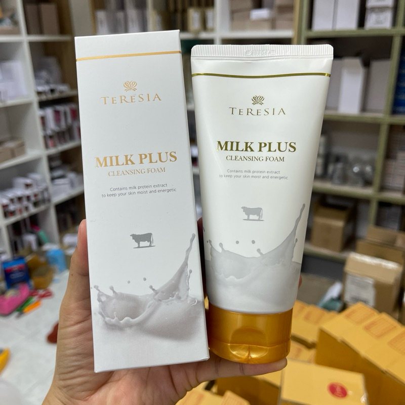 สินค้าเกาหลี Teresia Milk Plus Cleansing Foam 150 g. โฟมล้างหน้าน้ำนมเกาหลี