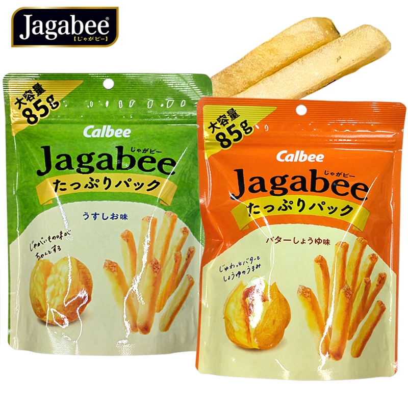 Jagabee มันฝรั่งแท่งอบกรอบ รส เนยโชยุ / เกลือ 85 กรัม