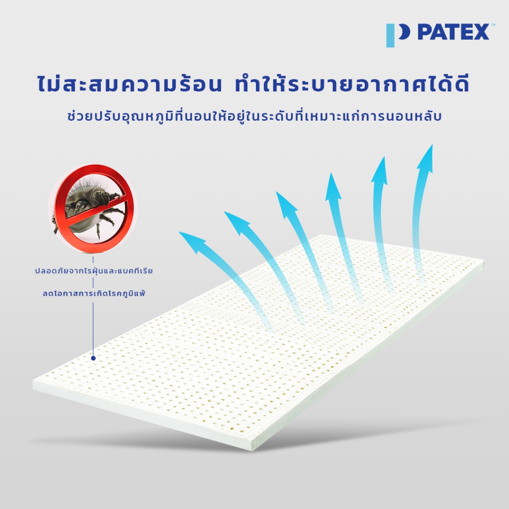 PATEX  ที่นอนปิคนิค ยางพาราแท้100% ที่นอนพับเก็บได้สะดวก นอนสบายไม่ปวดหลัง รุ่น Picnic Popular ขนาด 3ฟุต หนา 1 นิ้ว - รูปที่ 2