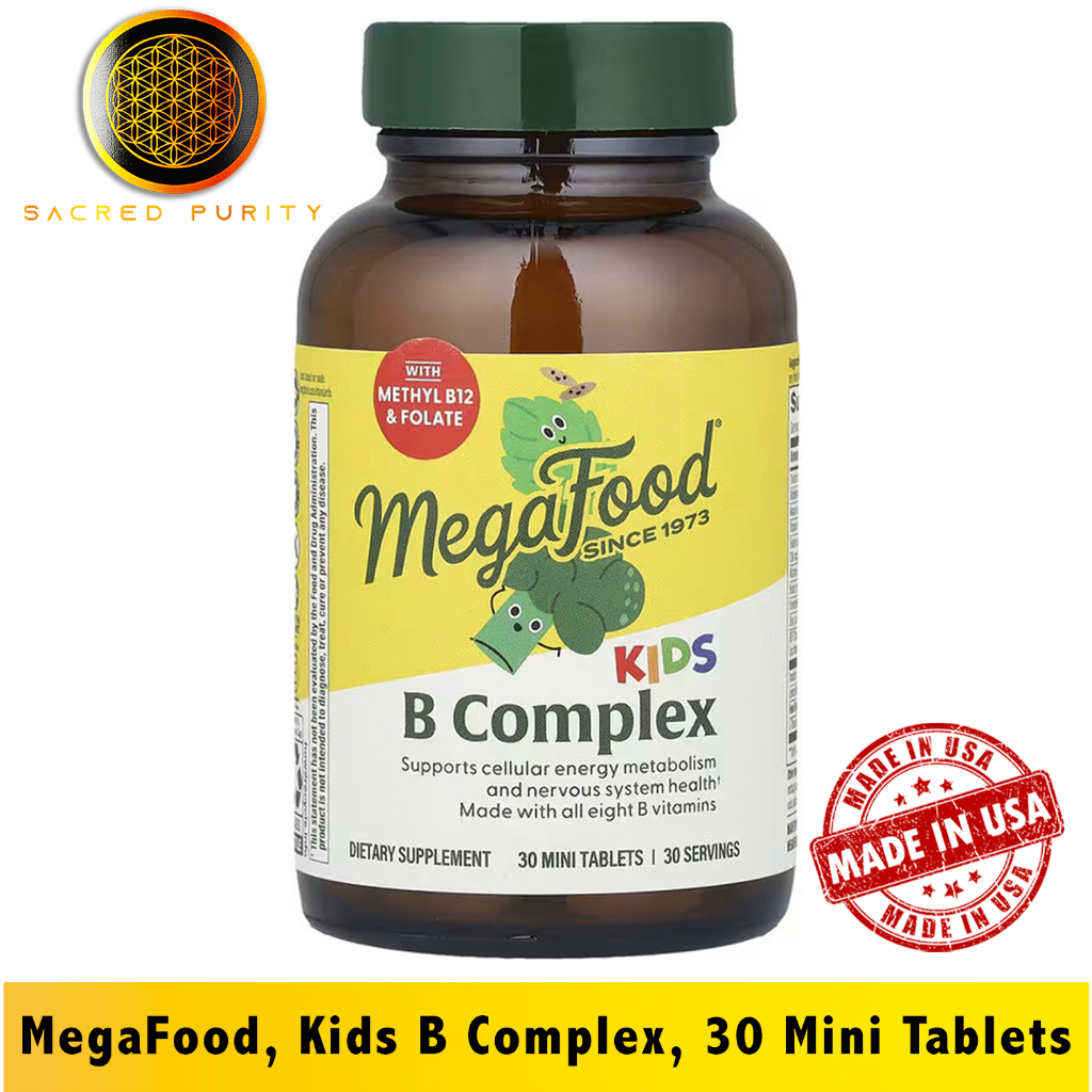 MegaFood, Kids B Complex คิดส์บีคอมเพล็กซ์, 30 Mini Tablets - [EXP 02/2027]