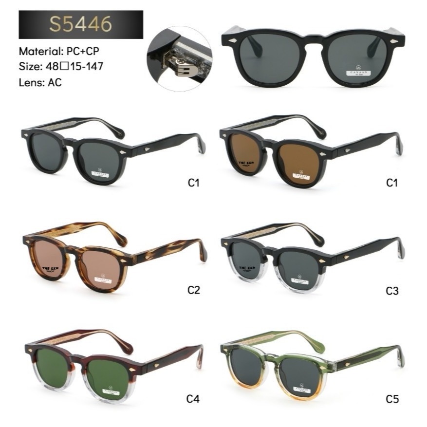 Canaan แว่นกันแดดเรโทร Suglasees S5446 ปกป้องดวงตาจากแสงแดด ถนอมสายตา ใส่ได้ทุกเพศ ทุกโอกาส