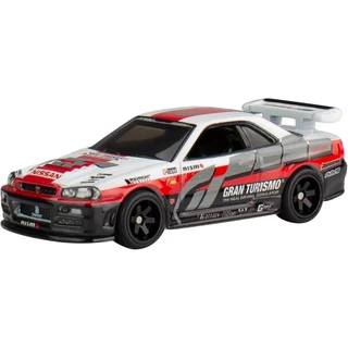 รถเหล็ก HOTWHEELS PREMIUM ของแท้ Pop Culture Gran Turismo - Nissan Skyline GT-R (BNR34)(HWP2024_#HKC28)
