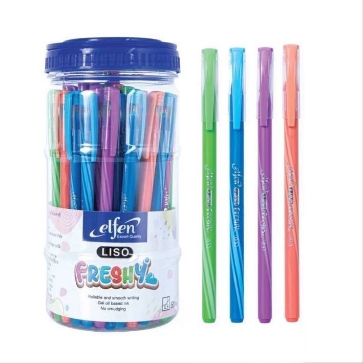 ปากกา elfen LISO FRESHY หมึกสีน้ำเงิน 0.5 มม. (1x50 ด้าม)