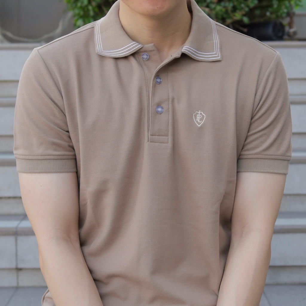 POLOLAND เสื้อโปโลชายทรงตรง รุ่น Lessi - สีน้ำตาล (3 สี)
