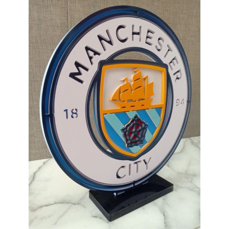 โลโก้ แมนเชสเตอร์ซิตี้ Man city แบบ 3 มิติ