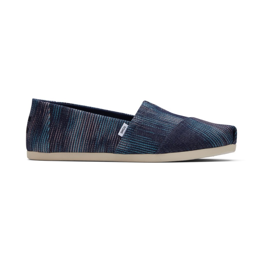 TOMS รองเท้าลำลองผู้หญิง สลิปออน รุ่น Alpargata Cloudbound Navy Novelty Denim (CD) รองเท้าลิขสิทธิ์แท้ ราคา ถูกที่สุด ดีลบีเคเค