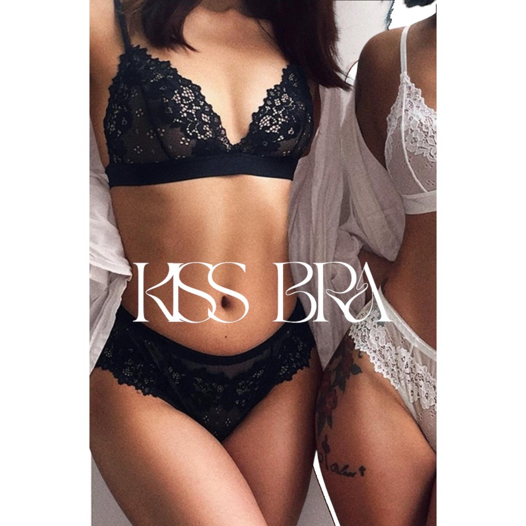Kiss Bra ชุดชั้นในลูกไม้ ไร้ฟองน้ำ ไม่มีโครงแต่ทรงสวย สายฝอ แนะนำ!! Lady Women